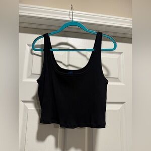 Old Navy Black Fitted Crop Tank Top